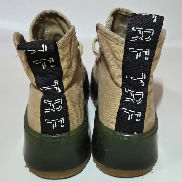 Zara Canvas Fabric High Top Platform Chunky Multicolor Sneakers Shoes Size EU 39 - Picture 9 of 15